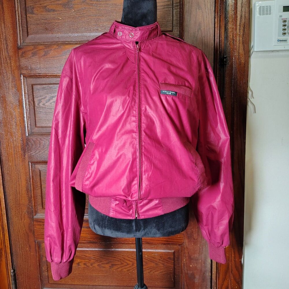 Burgundy/Maroon VTG Bomber Jacket Granpacore Racing Men's Size Medium